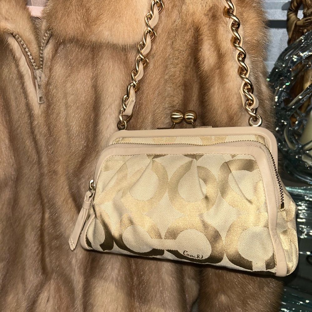 Coach Parker Op Art Shoulder Handbag.